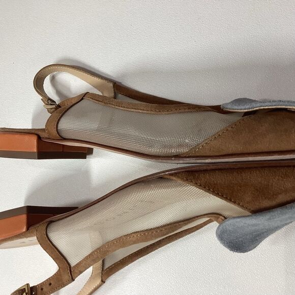 Fabio Rusconi Yoshie Suede Ballet Flats Brown Blue Leather Women’s EU 37.5 - Picture 14 of 16